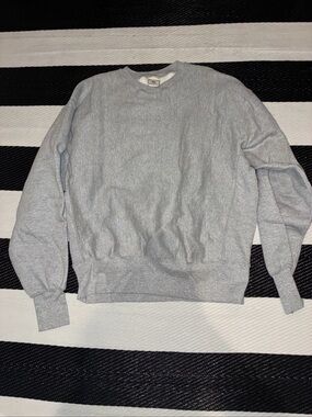 Vintage wide band extra panels grey Lee crossgrain sweatshirt large